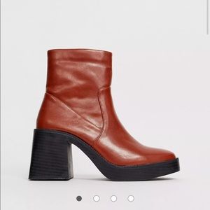RAID Lexus brown chunky ankle boots